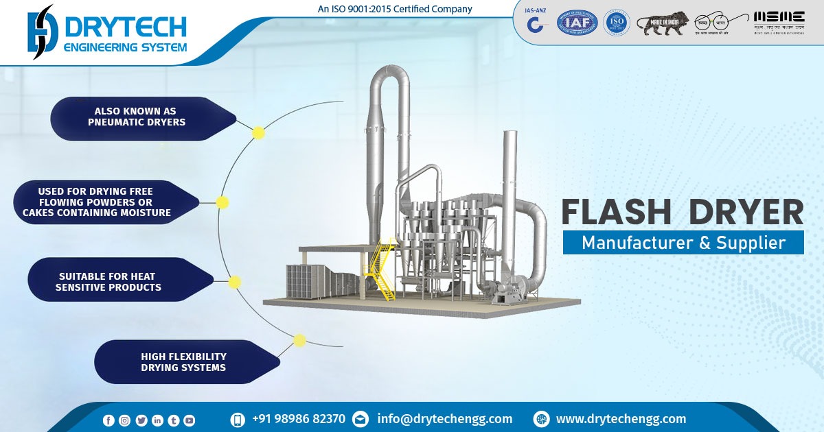 Manufacturer of Flash Dryer In Ahmedabad