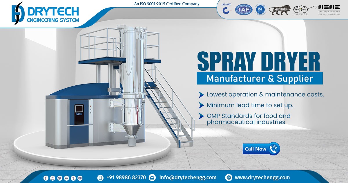 Supplier of Spray Dryer In Rajasthan