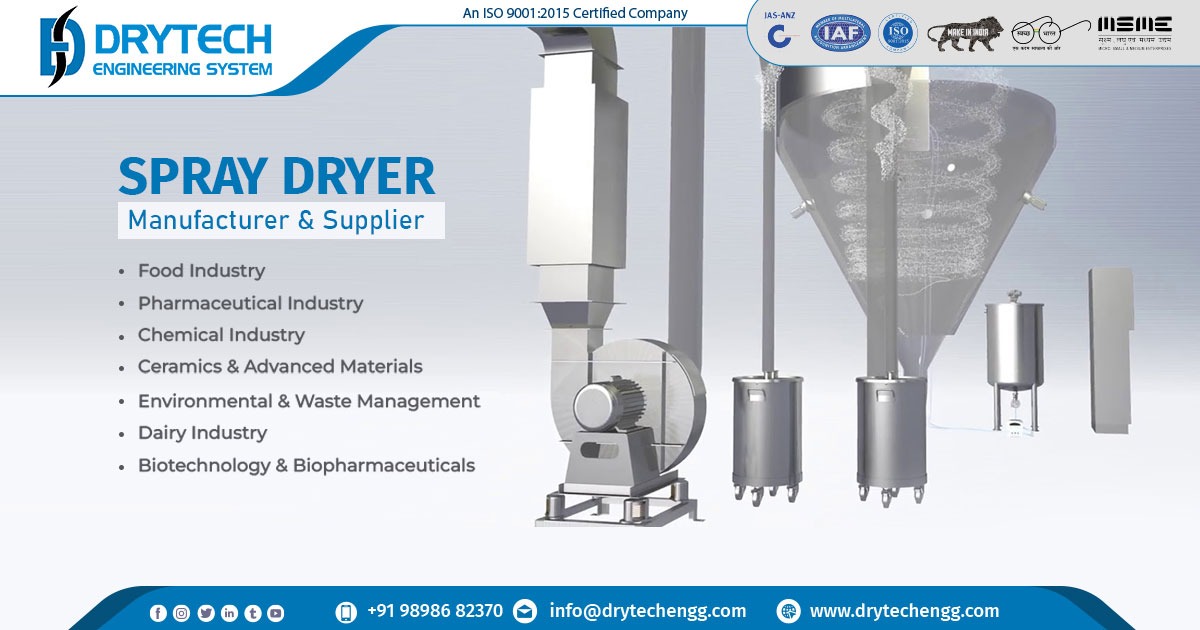 Supplier of Spray Dryer in Maharashtra