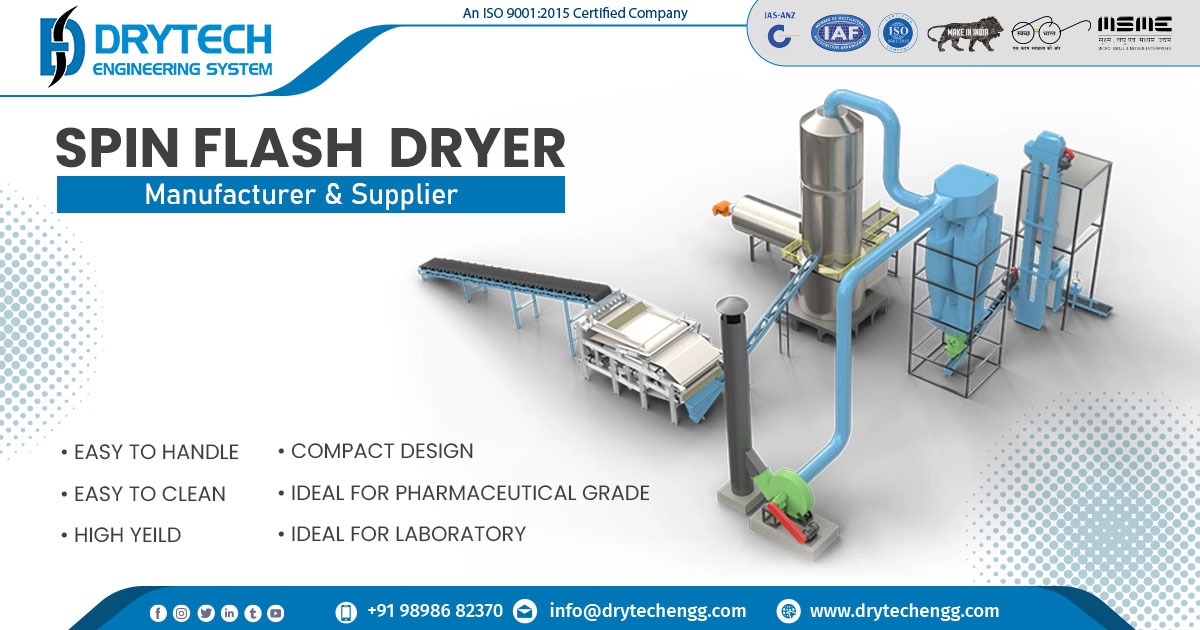 Exporter of Spin Flash Dryer in Telangana