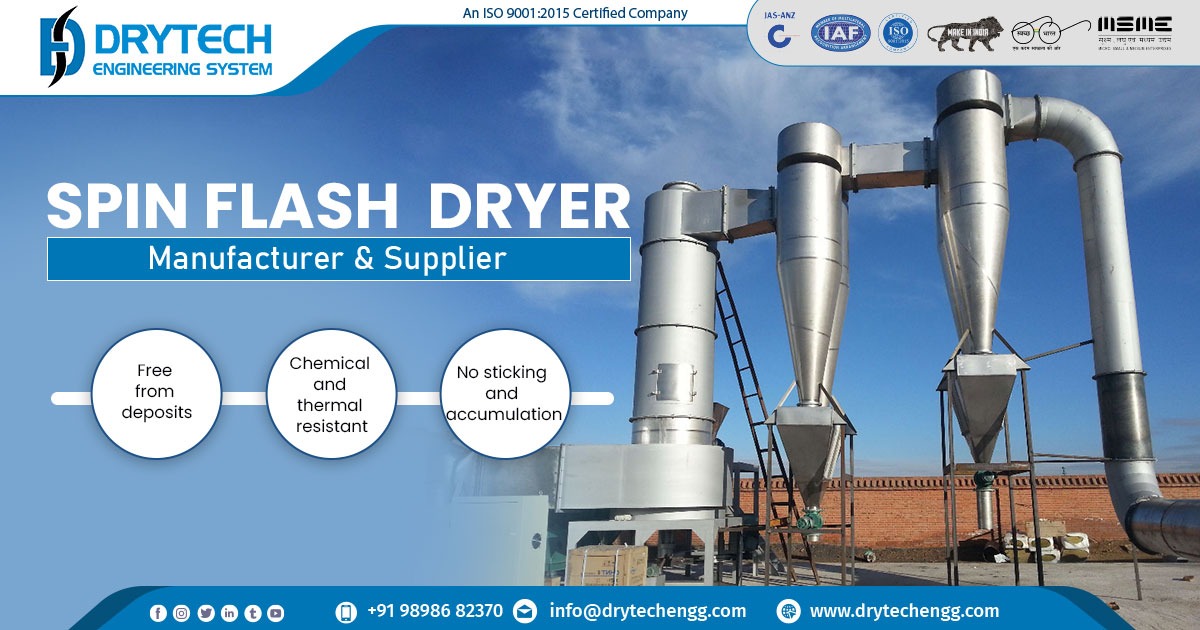 Exporter of Spin Flash Dryer in South Africa