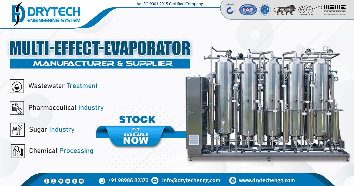 Exporter of Multi Effect Evaporator in Balngadesh