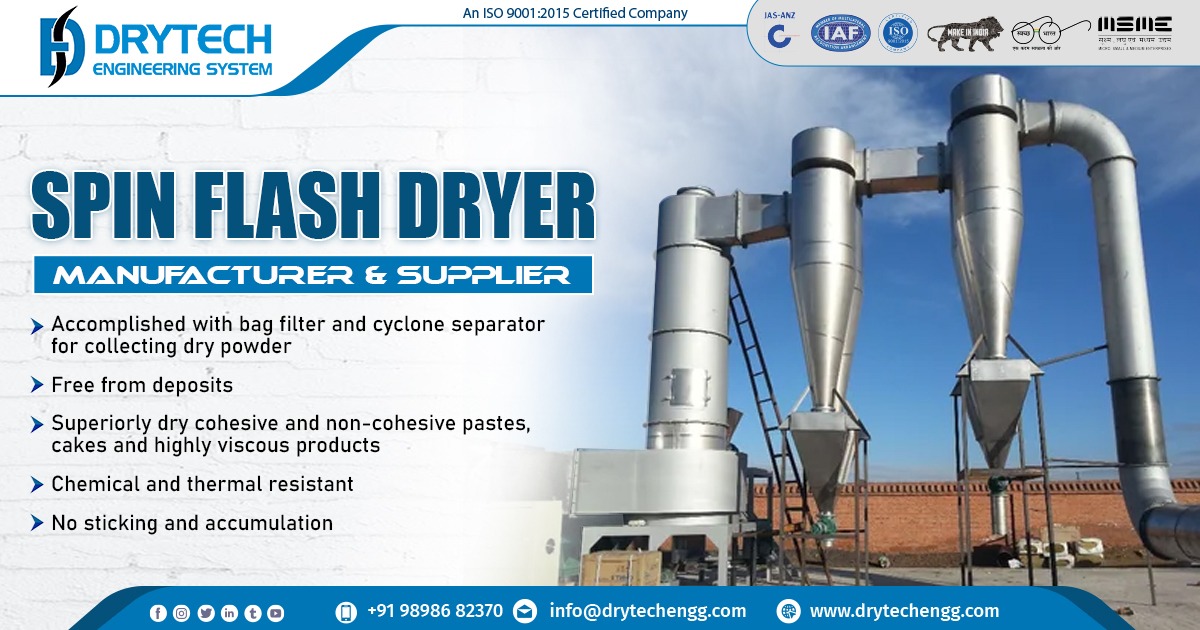 Industrial Spin Flash Dryer Manufacturer