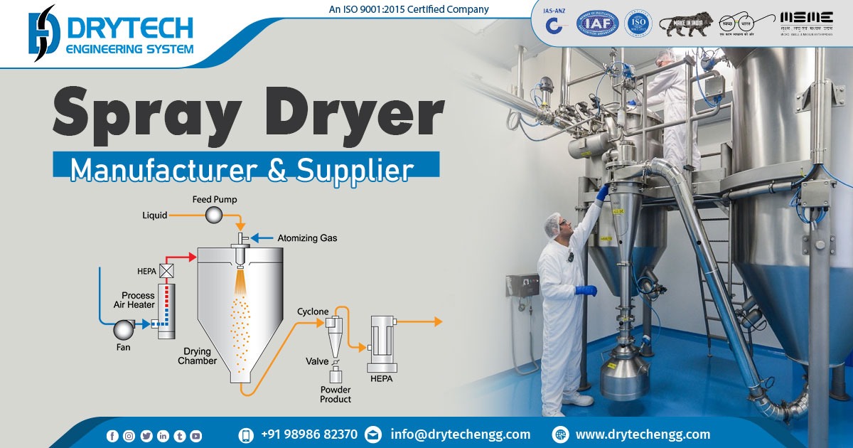 Top Spray Dryer Manufacturers in Ahmedabad