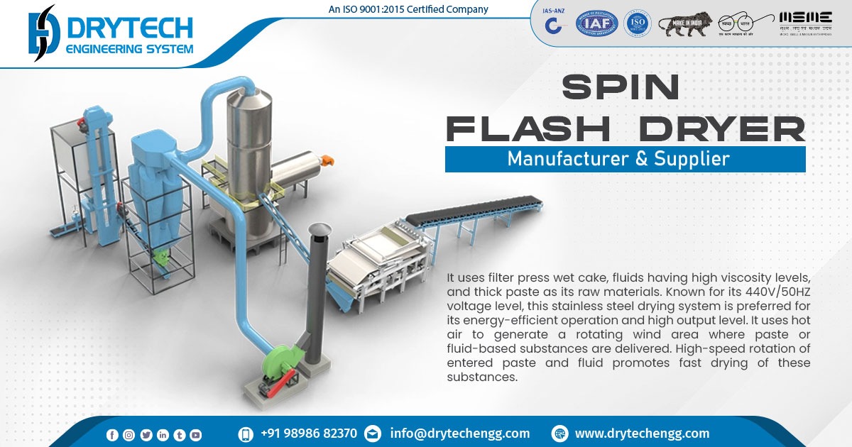 Spin Flash Dryer Exporter in South Africa