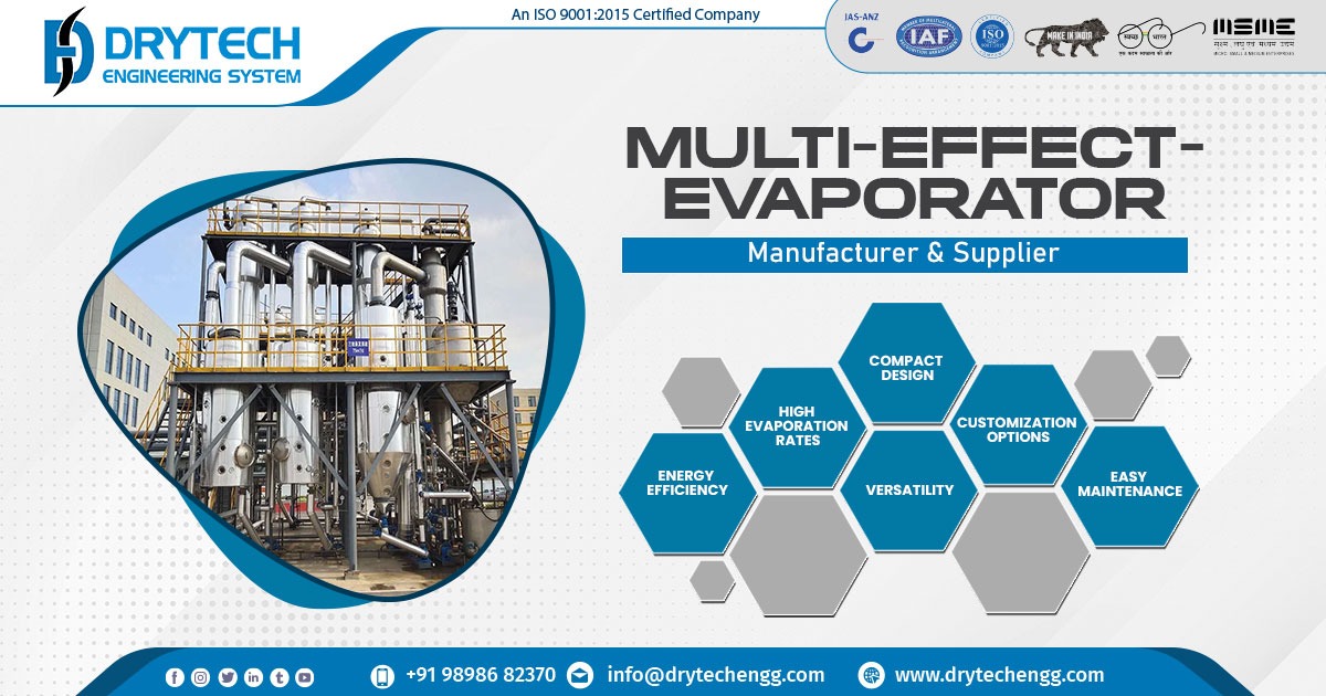 Supplier of Multi Effect Evaporator in Bengaluru