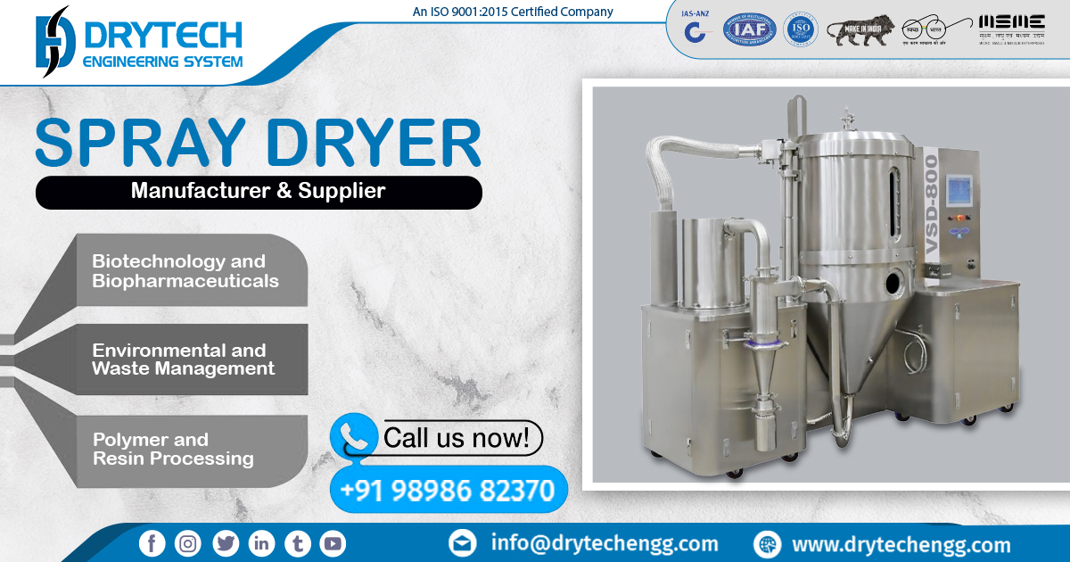 Exporter of Spray Dryer in Egypt