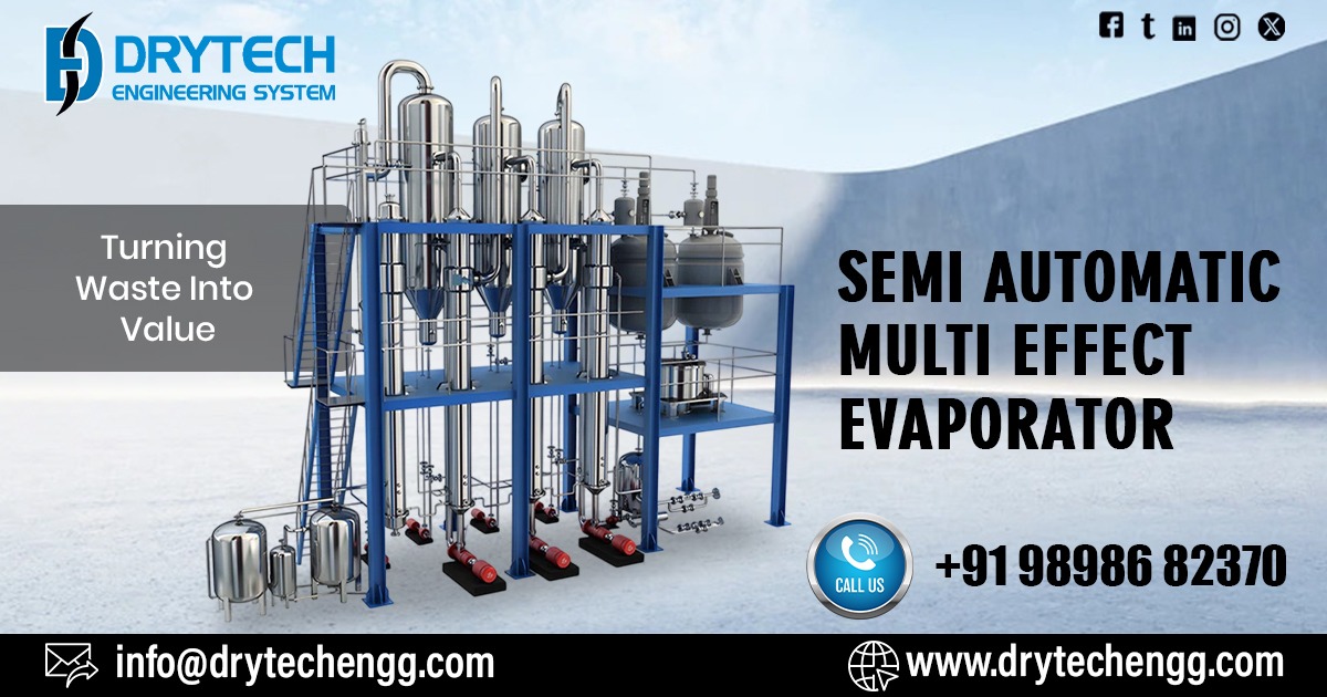 Semi Automatic Multi Effect Evaporator in Egypt
